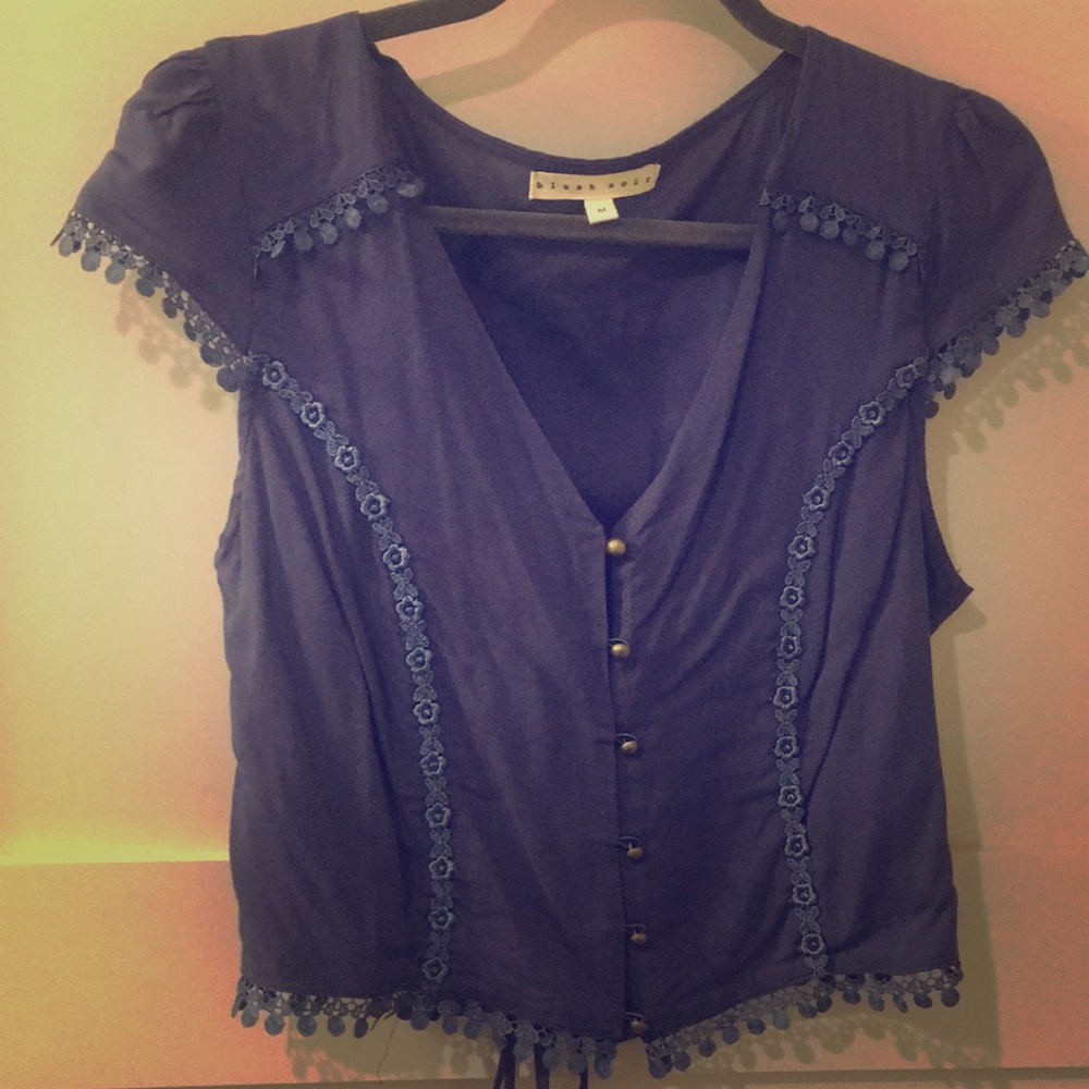 Embroidered crop top